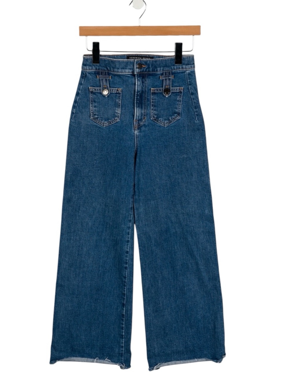 Veronica Beard Grant Wide Leg Crop Jeans Size 26 - Picture 2 of 10